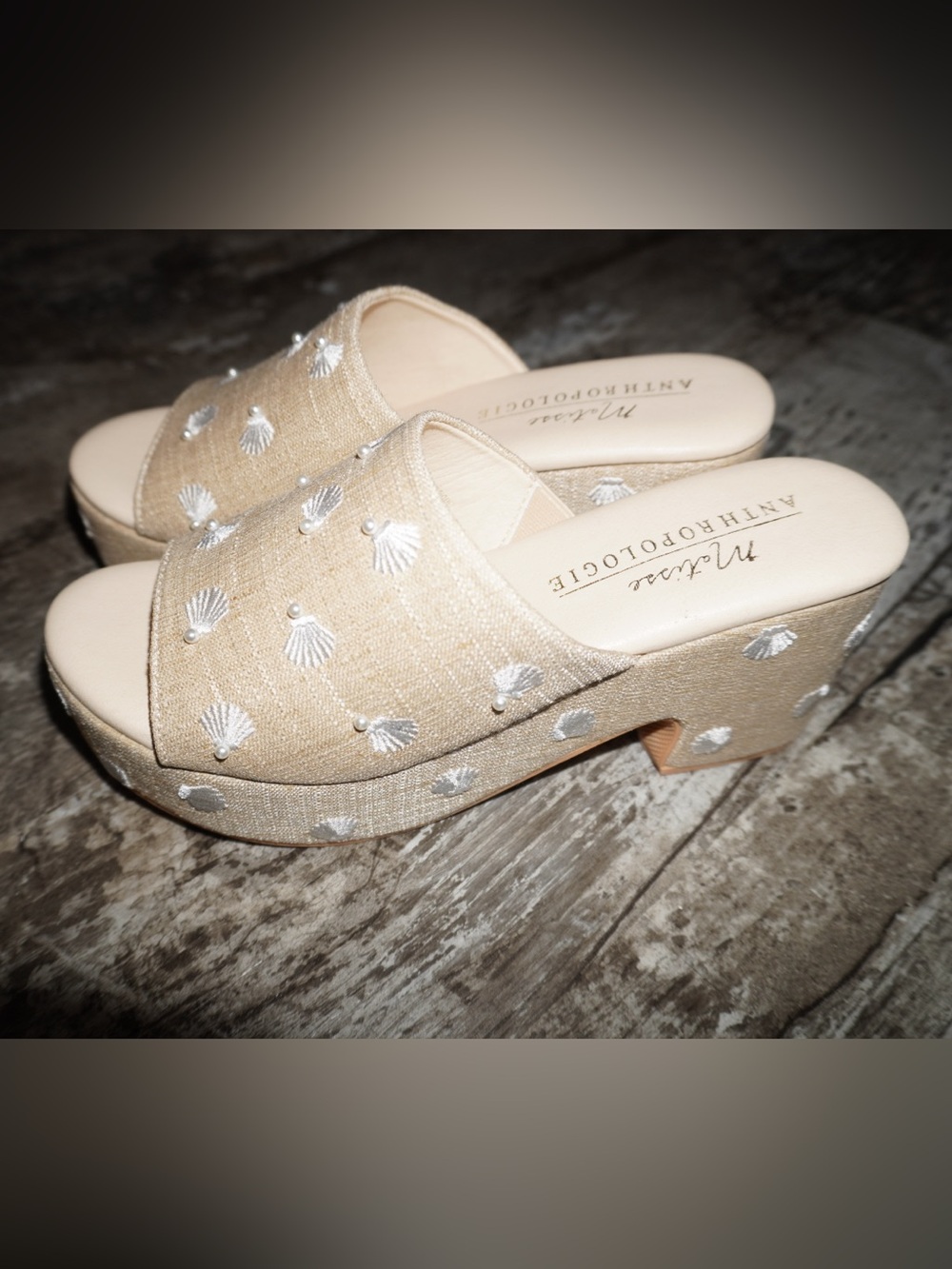 Anthropologie Matisse Exclusive Embroidered Platform Heeled Sandals